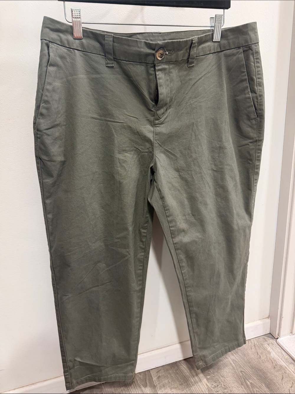 Style & Co. Olive Slim Cropped Chinos